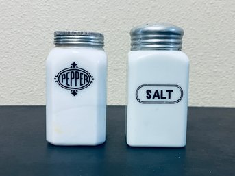 Milk Glass Salt And Pepper Shakers