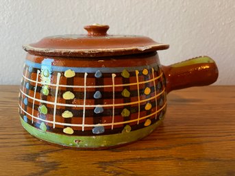 Lidded Ceramic Pot - Made In Mexico