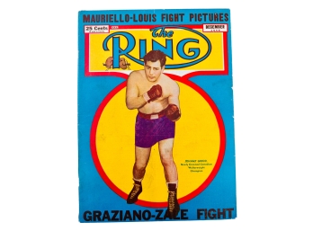Vintage Mauriello - Louis Fight Pictures The Ring December 1946 Magazine