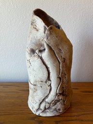 Hand Built Vase With Raku Firing