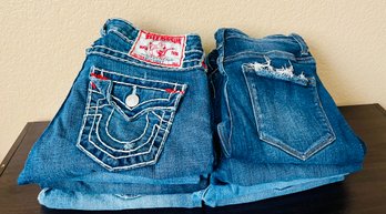 Lot Of Womens Jeans Including True Religion, Miss Me & Lucky Brand Size 26