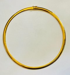 14K Yellow Gold Omega Necklace Choker