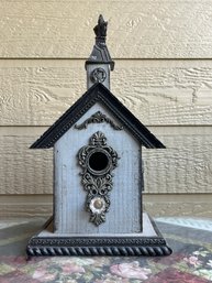 Small Metal And Wood Birdhouse
