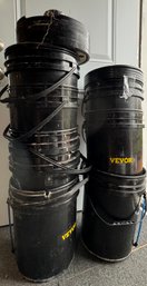 Lot Of Vevor Planting Buckets W/ Filter Lids