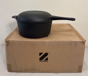 Zakarian 2-in-1 NonStick Cast Iron Sauce And Fry Pan - NIB