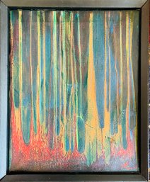 Abstract Pastel Painting On Canvas