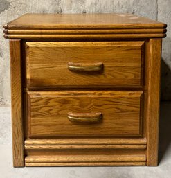 2-drawer Wooden Nightstand