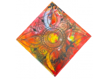Mandala Fluid Acrylic Painting