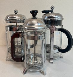 Trio Of French Press Coffee Makers