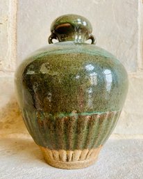 Glazed Clay Pouring Vessel/vase