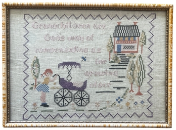 Framed Embroidery 'Grandchildren Are God's Way Of Compensating...'