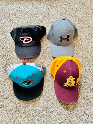 Set Of 4 Men's Flat Bill And Baseball Caps