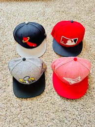 Set Of 4 Men's Sports Flat Bill Hats