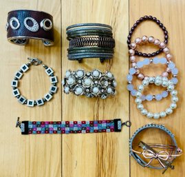 Lot Of Costume Jewelry Bracelets And Bangles