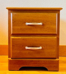 Wooden 2 Drawer Bedside Table