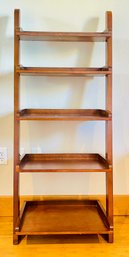 Wood 5 Tier Leaning Shelf