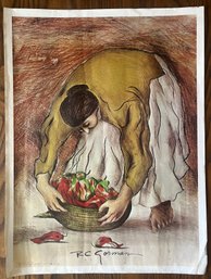 RC Gorman Poster 'woman With Chili'