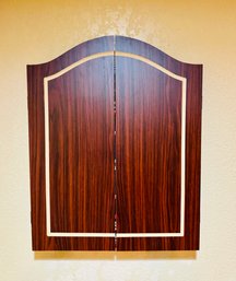 Dartboard Wall Hanging Wood Cabinet Set