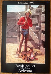 KM Freeman Signed Rodeo Poster - 'Parada Del Sol Rodeo-Festival Arizona, Scottsdale 1991' (1of2)