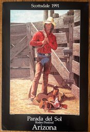 KM Freeman Signed Rodeo Poster - 'Parada Del Sol Rodeo-Festival Arizona, Scottsdale 1991' (2of2)