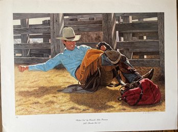 KM Freeman Signed A/P Print - 'Kickin' Out' For The 1987 Parada Del Sol