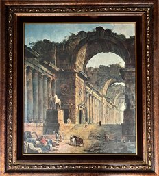 Framed The Fountaints Neo Classical Print By Hubert Robert