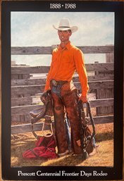 KM Freeman Signed Rodeo Poster - 'Prescott Centennial Frontier Days Rodeo 1888-1988' (1of2)