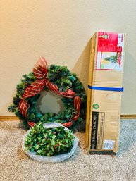 Christmas Lot With 6.5ft Tree, Wreath, And More!