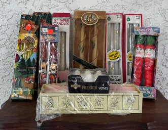 Vintage New In Box Assorted Taper Seasonal Candles