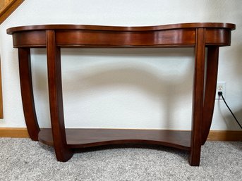 Mahogany Foyer Table With Glass Top