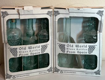 5 Old World Glass Bottles From Spain