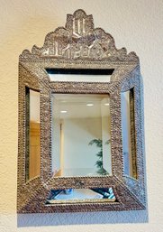 Ornamented Metal Wall Mirror