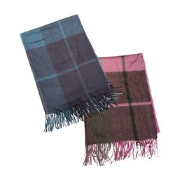 Cashmere Blue And Pink Scarves