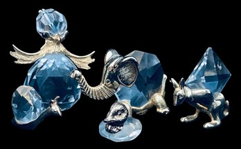 Vintage Swarovski Crystal Figurines Including Elephant