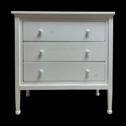 Three Drawer White Dresser