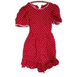 Red Polka Dot Summer Dress With Bloomers