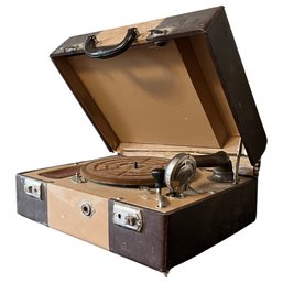 Vintage Record Player In Carrying Case