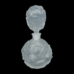 Vintage Frosted Rose Perfume Bottle