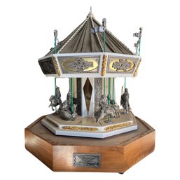 Very Large Pewter Christmas Carousel