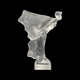 After Rene Lalique, Desna Art Deco Frosted Glass Figure Of Fairy