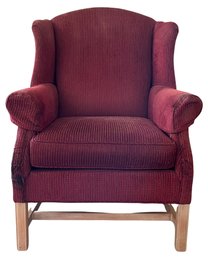 Red Fabric Lounge Chair