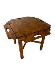 Vintage Wooden Butler Tray Side Table