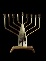 Vintage Brass Wainberg Menorah Made In Israel