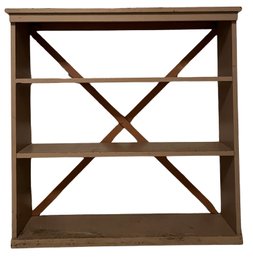 Light Brown Wood Storge Shelf