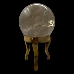 Clear Quartz Sphere On Stand