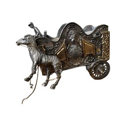 Large Pewter Circus Cart Incl. Zebra