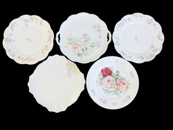 Variety Of Porcelain Floral Plates Including Haviland France