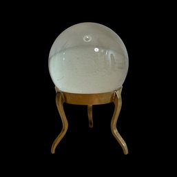 Clear Glass Orb With Stand