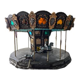 Large Park Carousel Sculptured By Michael Ricker Incl. Base