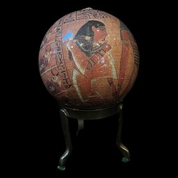 Decorative Horus Papier Mache Ball On Stand